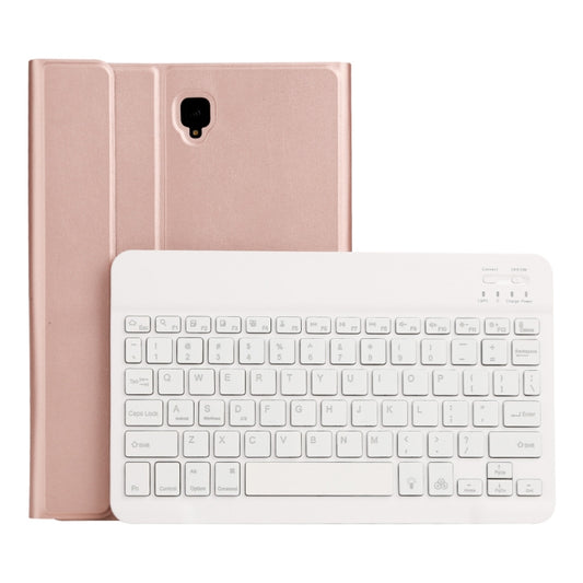 ST830S Bluetooth 3.0 Fine Wool Texture PU Leather ABS Detachable Seven-color Backlight Bluetooth Keyboard Leather Tablet Case for Samsung Galaxy Tab S4 10.5 inch T830 / T835, with Pen Slot & Holder (Rose Gold) - For Samsung by buy2fix | Online Shopping UK | buy2fix