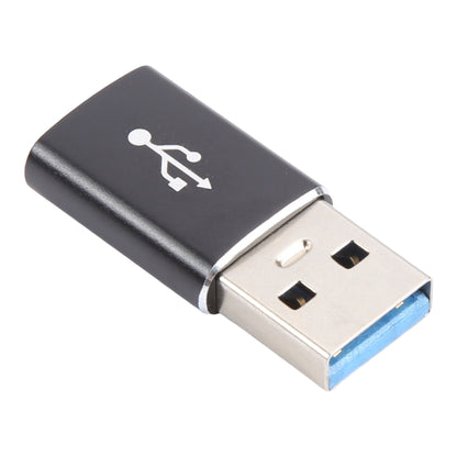 3 PCS USB-C / Type-C Female to USB 3.0 Male Aluminum Alloy Adapter, Support Charging & Transmission Data(Black) - Type-C Adapter by buy2fix | Online Shopping UK | buy2fix