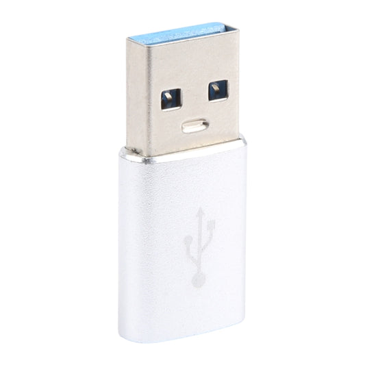 3 PCS USB-C / Type-C Female to USB 3.0 Male Aluminum Alloy Adapter, Support Charging & Transmission Data(Silver) - Type-C Adapter by buy2fix | Online Shopping UK | buy2fix