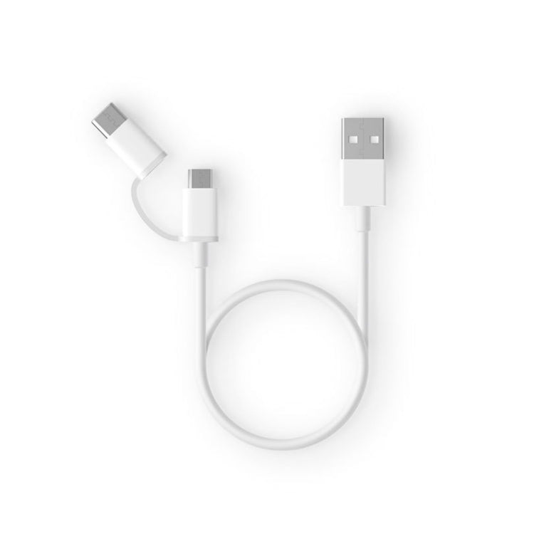2.4A QC3.0 USB to Micro USB + USB-C / Type-C Fast Charging + Data Transmission TPE Data Cable, Cable Length: 30cm by buy2fix