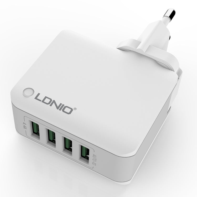 LDNIO A4403 4.4A 4 x USB Ports Smart Travel Charger, EU Plug - USB Charger by LDNIO | Online Shopping UK | buy2fix
