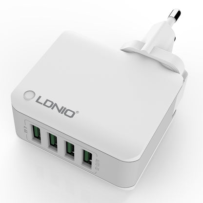 LDNIO A4403 4.4A 4 x USB Ports Smart Travel Charger, EU Plug - USB Charger by LDNIO | Online Shopping UK | buy2fix
