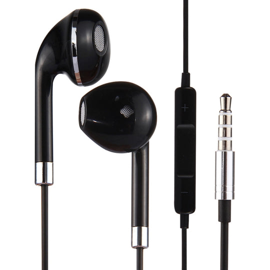 Black Wire Body 3.5mm In-Ear Earphone with Line Control & Mic for iPhone, Galaxy, Huawei, Xiaomi, LG, HTC and Other Smart Phones(Silver)