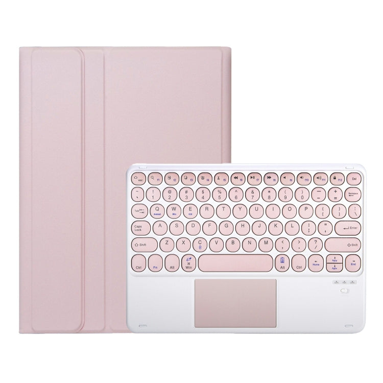 For iPad 11 2025 / 10th Gen 10.9 2022 YA10B-A Lambskin Texture Bluetooth Touch Keyboard Leather Tablet Case with Pen Slot (Pink) - Universal by buy2fix | Online Shopping UK | buy2fix