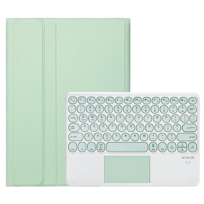 For iPad 11 2025 / 10th Gen 10.9 2022 YA10B-A Lambskin Texture Bluetooth Touch Keyboard Leather Tablet Case with Pen Slot (Green) - Universal by buy2fix | Online Shopping UK | buy2fix