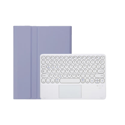 For iPad 11 2025 / 10th Gen 10.9 2022 YA10B-A Lambskin Texture Bluetooth Touch Keyboard Leather Tablet Case with Pen Slot (Purple) - Universal by buy2fix | Online Shopping UK | buy2fix