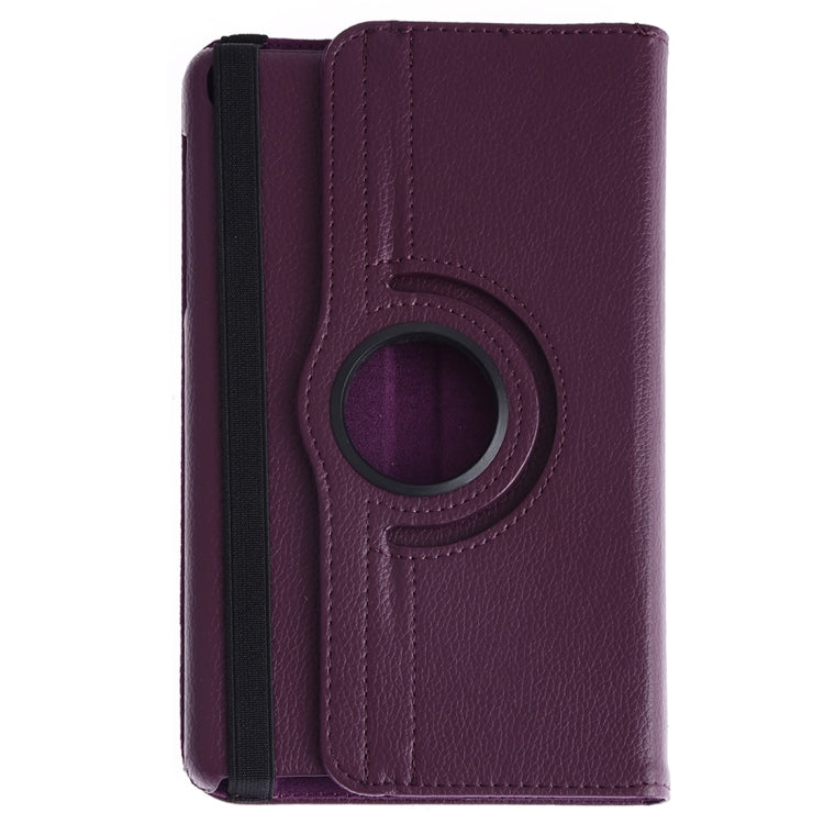 Litchi Texture Horizontal Flip 360 Degrees Rotation Leather Case for Galaxy Tab A 8 (2019) / P200 / P205, with Holder (Purple) by buy2fix