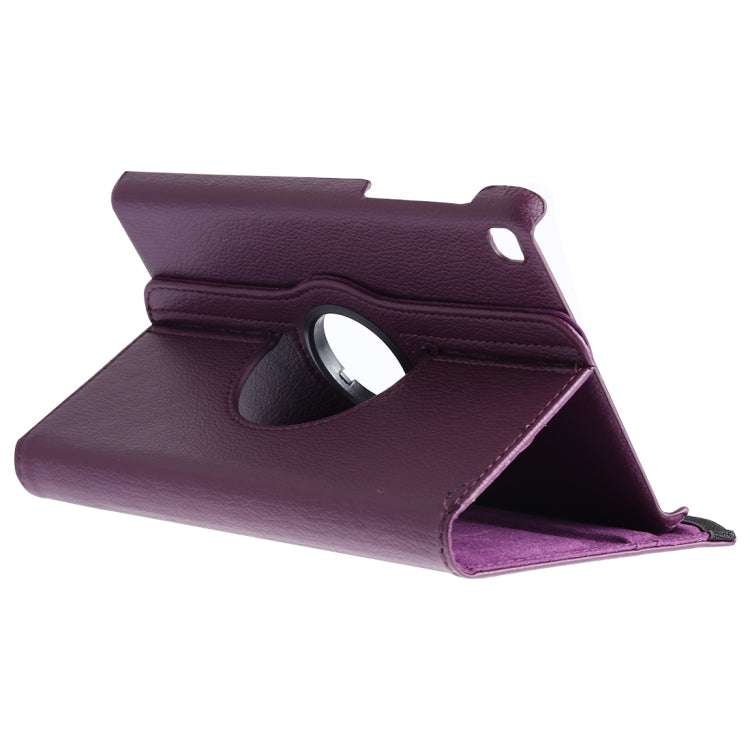 Litchi Texture Horizontal Flip 360 Degrees Rotation Leather Case for Galaxy Tab A 8 (2019) / P200 / P205, with Holder (Purple) by buy2fix