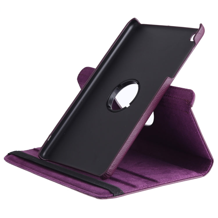 Litchi Texture Horizontal Flip 360 Degrees Rotation Leather Case for Galaxy Tab A 8 (2019) / P200 / P205, with Holder (Purple) by buy2fix