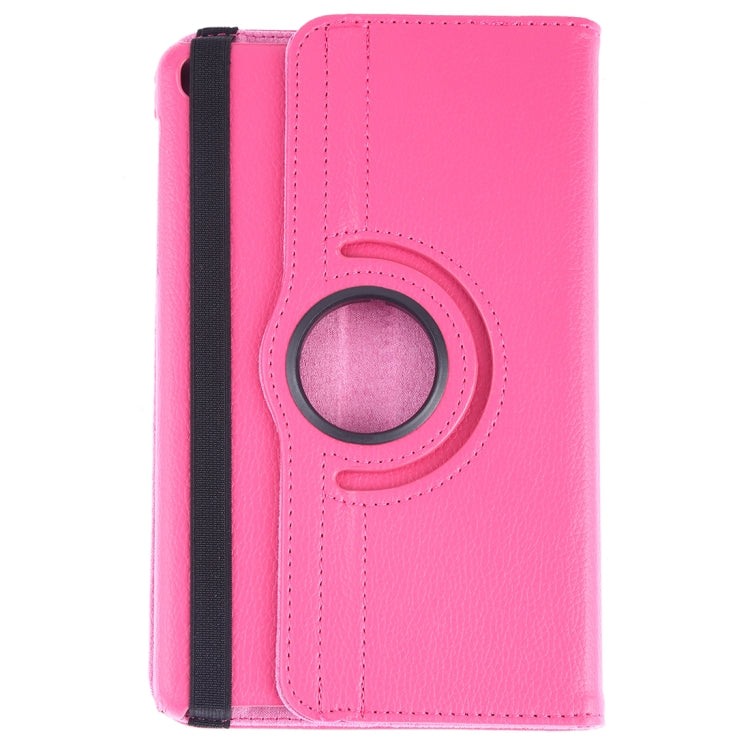 Litchi Texture Horizontal Flip 360 Degrees Rotation Leather Case for Galaxy Tab A 8 (2019) / P200 / P205, with Holder (Rose Red) by buy2fix
