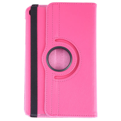 Litchi Texture Horizontal Flip 360 Degrees Rotation Leather Case for Galaxy Tab A 8 (2019) / P200 / P205, with Holder (Rose Red) by buy2fix
