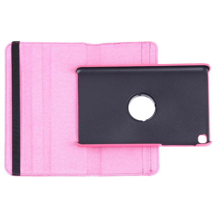 Litchi Texture Horizontal Flip 360 Degrees Rotation Leather Case for Galaxy Tab A 8 (2019) / P200 / P205, with Holder (Rose Red) by buy2fix