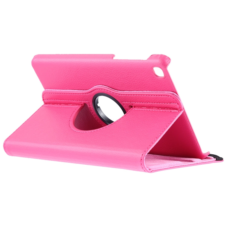 Litchi Texture Horizontal Flip 360 Degrees Rotation Leather Case for Galaxy Tab A 8 (2019) / P200 / P205, with Holder (Rose Red) by buy2fix