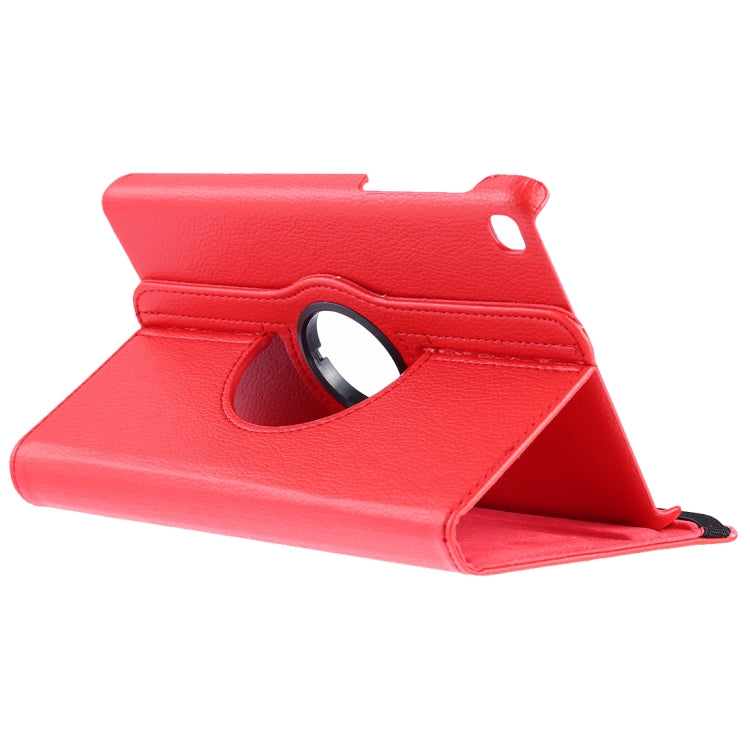 Litchi Texture Horizontal Flip 360 Degrees Rotation Leather Case for Galaxy Tab A 8 (2019) / P200 / P205, with Holder (Red) by buy2fix