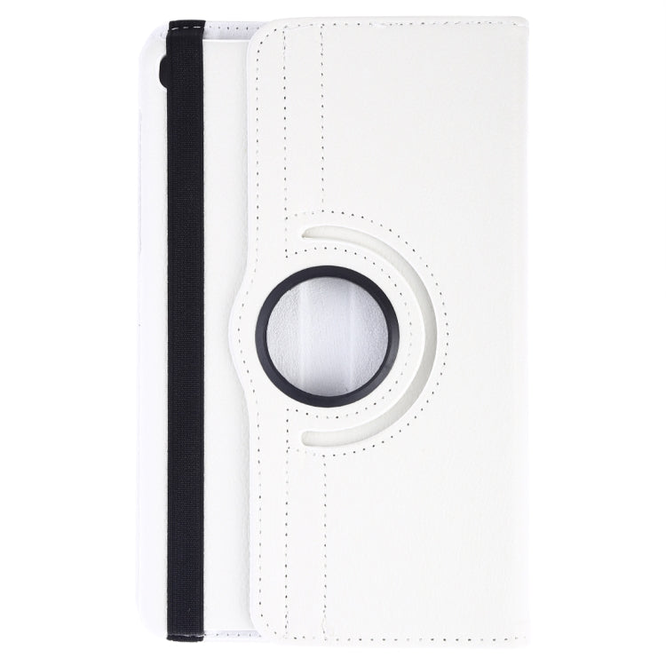 Litchi Texture Horizontal Flip 360 Degrees Rotation Leather Case for Galaxy Tab A 8 (2019) / P200 / P205, with Holder (White) by buy2fix