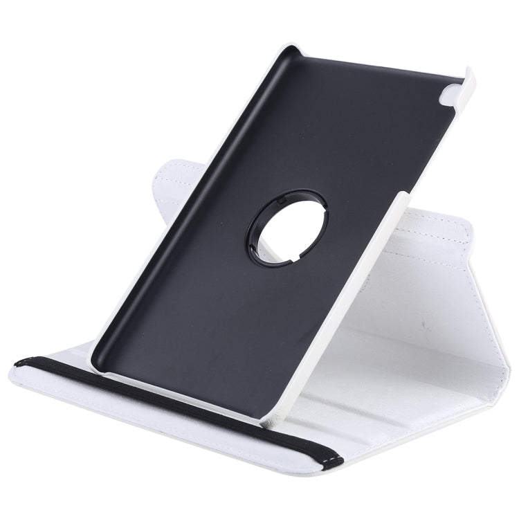Litchi Texture Horizontal Flip 360 Degrees Rotation Leather Case for Galaxy Tab A 8 (2019) / P200 / P205, with Holder (White) by buy2fix