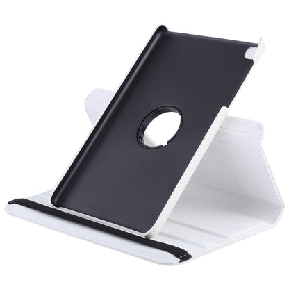 Litchi Texture Horizontal Flip 360 Degrees Rotation Leather Case for Galaxy Tab A 8 (2019) / P200 / P205, with Holder (White) by buy2fix