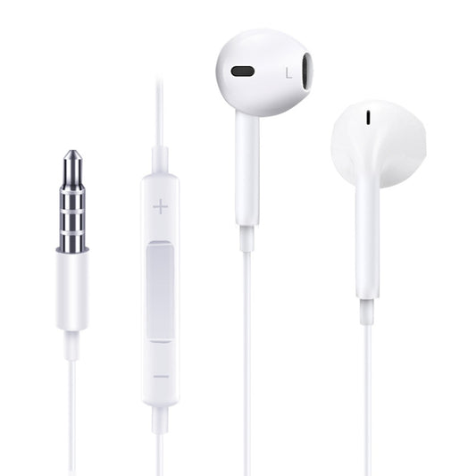 JOYROOM JR-EP1 1.2m 3.5mm Plug Wire Control In-Ear Earphone(White) - In Ear Wired Earphone by JOYROOM | Online Shopping UK | buy2fix