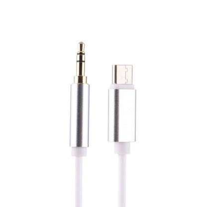 1m USB-C / Type-C to 3.5mm Male Audio Adapter Cable(Silver) by buy2fix