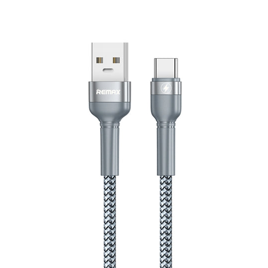REMAX RC-170 Jany Series 1m 5A USB to USB-C / Type-C Aluminum Alloy Braid Fast Charging Data Cable (Silver)