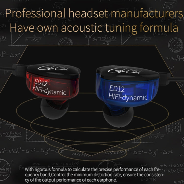 KZ ED12 3.5mm Jack Hanging Ear Sports Design In-Ear Style Wire Control Earphone, Cable Length: 1.2m by KZ