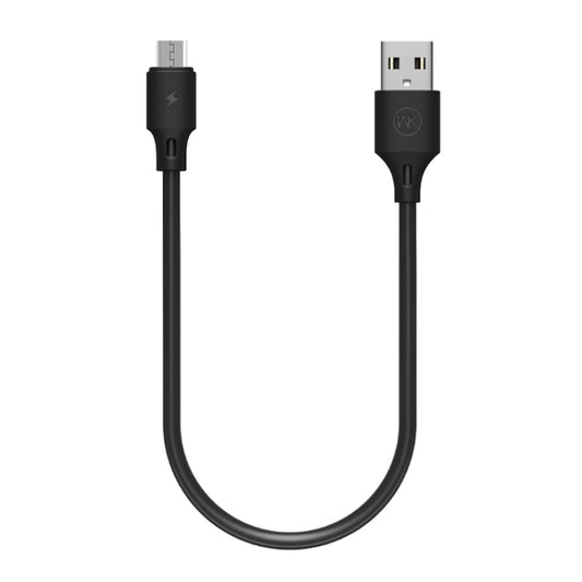 WK WDC-105m 2.4A Micro USB Full Speed Pro Charging Data Cable, Length: 25cm(Black) - Micro USB Cable by WK | Online Shopping UK | buy2fix