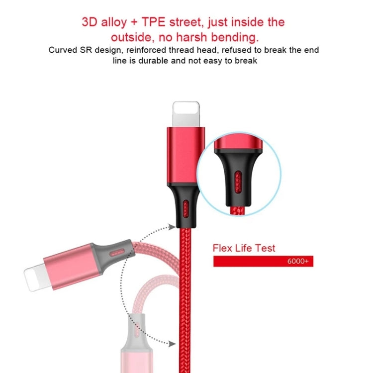 For iPhone / Apple Watch 3 In 1 8 Pin + Type-C / USB-C + Magnetic Charging Base Multi-function Charging Cable, Length: 1m(Red) by buy2fix