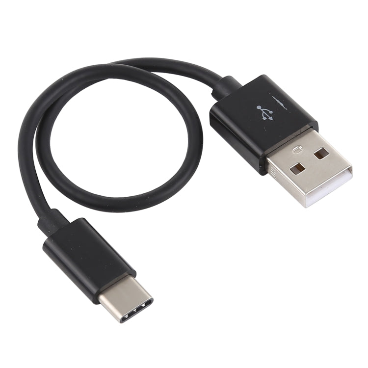 USB to USB-C / Type-C Charging & Sync Data Cable, Cable Length: 22cm(Black) by buy2fix