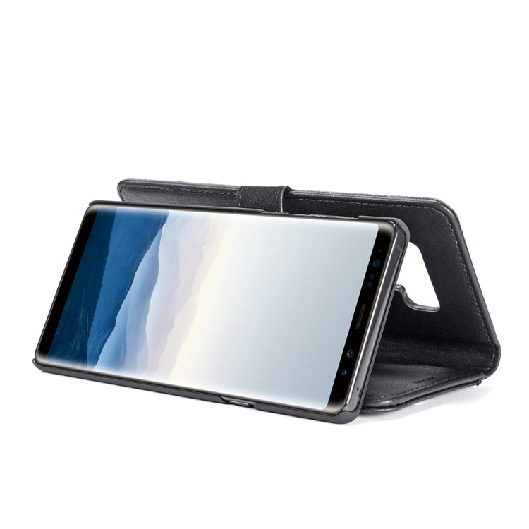 DG.MING Crazy Horse Texture Flip Detachable Magnetic Leather Case for Galaxy Note 9, with Holder & Card Slots & Wallet(Black) - Galaxy Phone Cases by DG.MING | Online Shopping UK | buy2fix