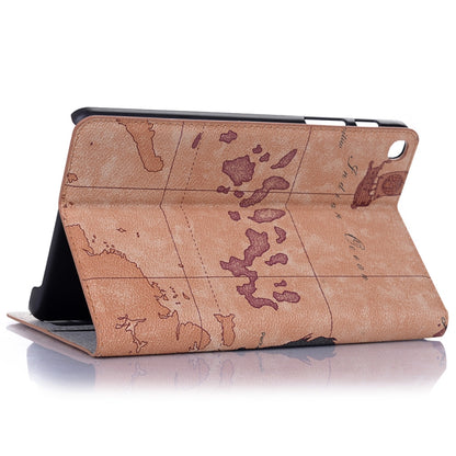 Map Texture Horizontal Flip Leather Case for Galaxy Tab A 8 (2019) P200 / P205, with Holder & Card Slots & Wallet, Random Texture Delivery by buy2fix