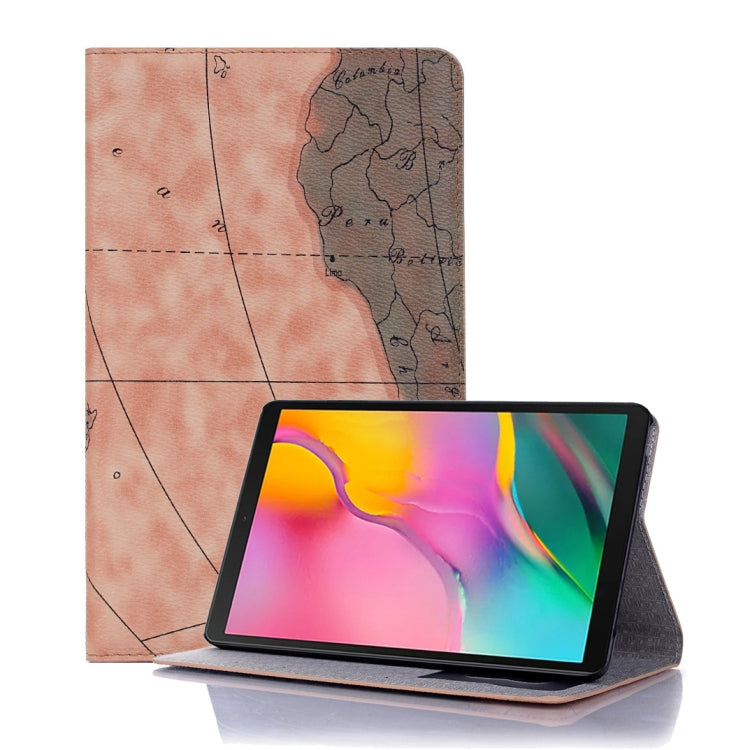Map Texture Horizontal Flip Leather Case for Galaxy Tab A 8 (2019) P200 / P205, with Holder & Card Slots & Wallet, Random Texture Delivery by buy2fix