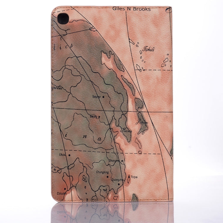 Map Texture Horizontal Flip Leather Case for Galaxy Tab A 8 (2019) P200 / P205, with Holder & Card Slots & Wallet, Random Texture Delivery by buy2fix