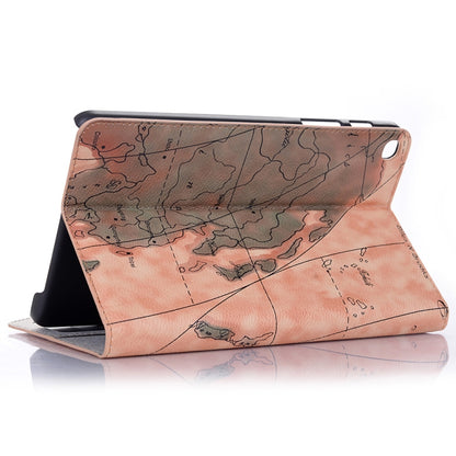 Map Texture Horizontal Flip Leather Case for Galaxy Tab A 8 (2019) P200 / P205, with Holder & Card Slots & Wallet, Random Texture Delivery by buy2fix