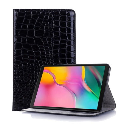 Crocodile Texture Horizontal Flip Leather Case for Galaxy Tab A 8 (2019) P200 / P205, with Holder & Card Slots & Wallet(Black) by buy2fix
