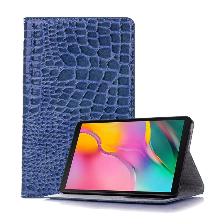 Crocodile Texture Horizontal Flip Leather Case for Galaxy Tab A 8 (2019) P200 / P205, with Holder & Card Slots & Wallet(Blue) by buy2fix