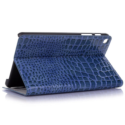 Crocodile Texture Horizontal Flip Leather Case for Galaxy Tab A 8 (2019) P200 / P205, with Holder & Card Slots & Wallet(Blue) by buy2fix