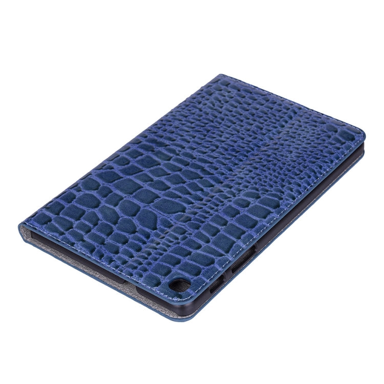 Crocodile Texture Horizontal Flip Leather Case for Galaxy Tab A 8 (2019) P200 / P205, with Holder & Card Slots & Wallet(Blue) by buy2fix