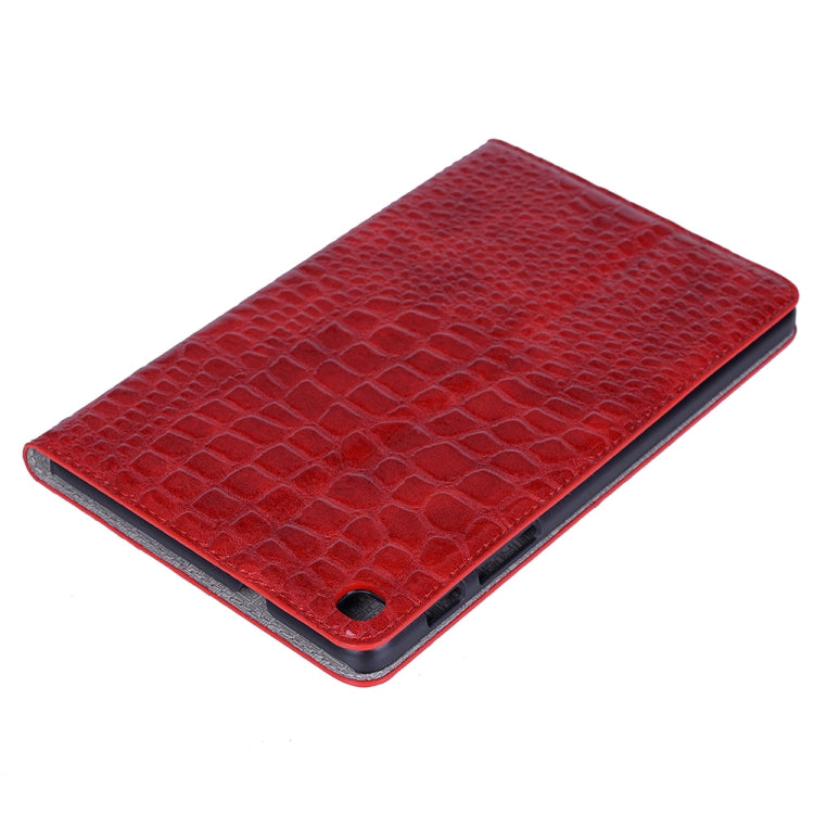 Crocodile Texture Horizontal Flip Leather Case for Galaxy Tab A 8 (2019) P200 / P205, with Holder & Card Slots & Wallet(Red) by buy2fix