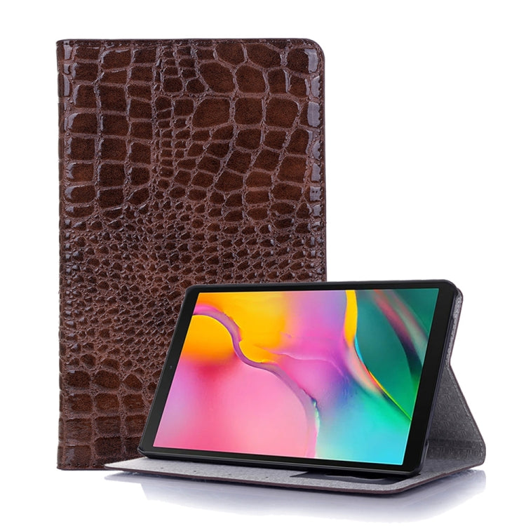 Crocodile Texture Horizontal Flip Leather Case for Galaxy Tab A 8 (2019) P200 / P205, with Holder & Card Slots & Wallet(Brown) by buy2fix