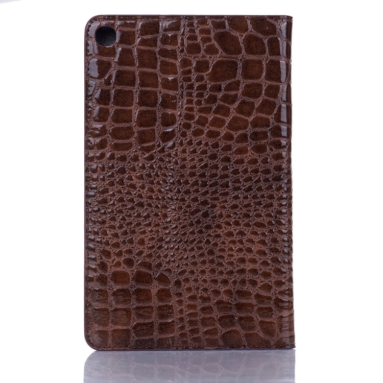 Crocodile Texture Horizontal Flip Leather Case for Galaxy Tab A 8 (2019) P200 / P205, with Holder & Card Slots & Wallet(Brown) by buy2fix
