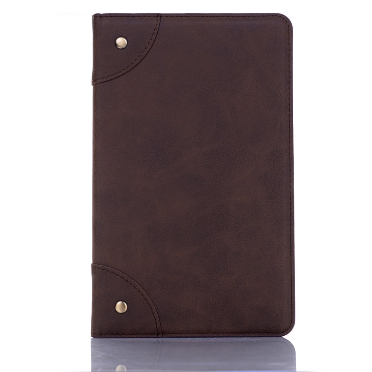 Retro Book Style Horizontal Flip Leather Case for Galaxy Tab A 8 (2019) P200 / P205, with Holder & Card Slots & Wallet (Coffee) by buy2fix