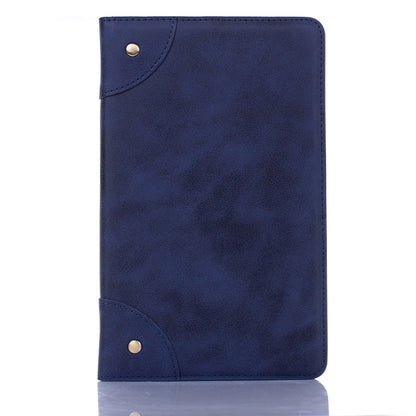 Retro Book Style Horizontal Flip Leather Case for Galaxy Tab A 8 (2019) P200 / P205, with Holder & Card Slots & Wallet (Navy Blue) by buy2fix