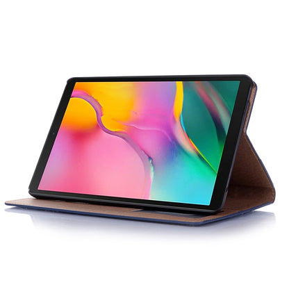 Retro Book Style Horizontal Flip Leather Case for Galaxy Tab A 8 (2019) P200 / P205, with Holder & Card Slots & Wallet (Navy Blue) by buy2fix