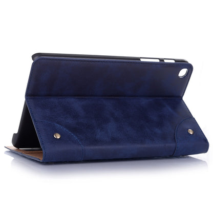 Retro Book Style Horizontal Flip Leather Case for Galaxy Tab A 8 (2019) P200 / P205, with Holder & Card Slots & Wallet (Navy Blue) by buy2fix