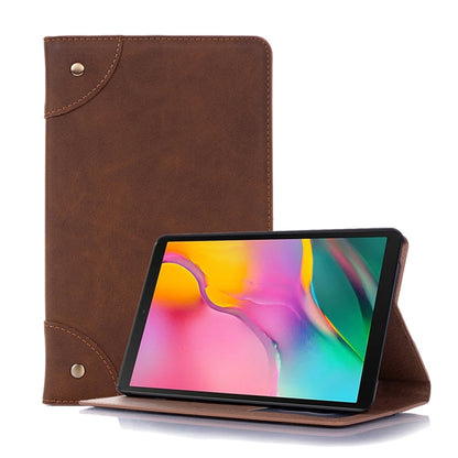 Retro Book Style Horizontal Flip Leather Case for Galaxy Tab A 8 (2019) P200 / P205, with Holder & Card Slots & Wallet (Brown) by buy2fix