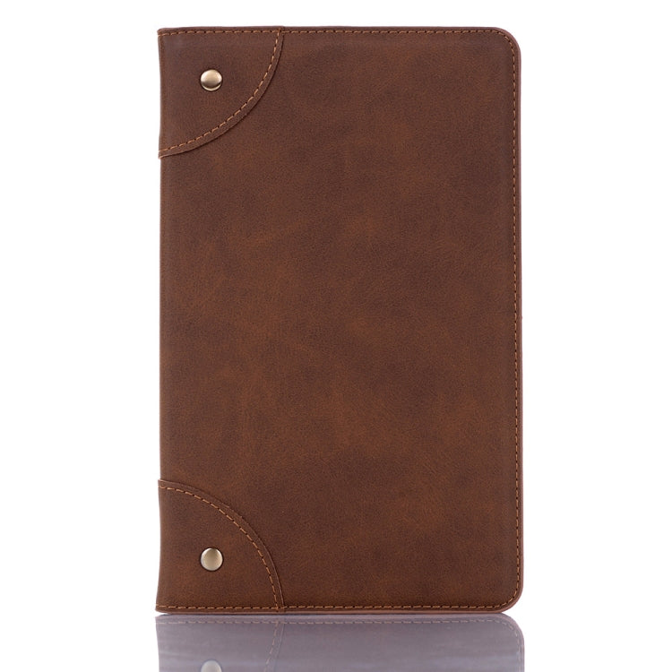 Retro Book Style Horizontal Flip Leather Case for Galaxy Tab A 8 (2019) P200 / P205, with Holder & Card Slots & Wallet (Brown) by buy2fix