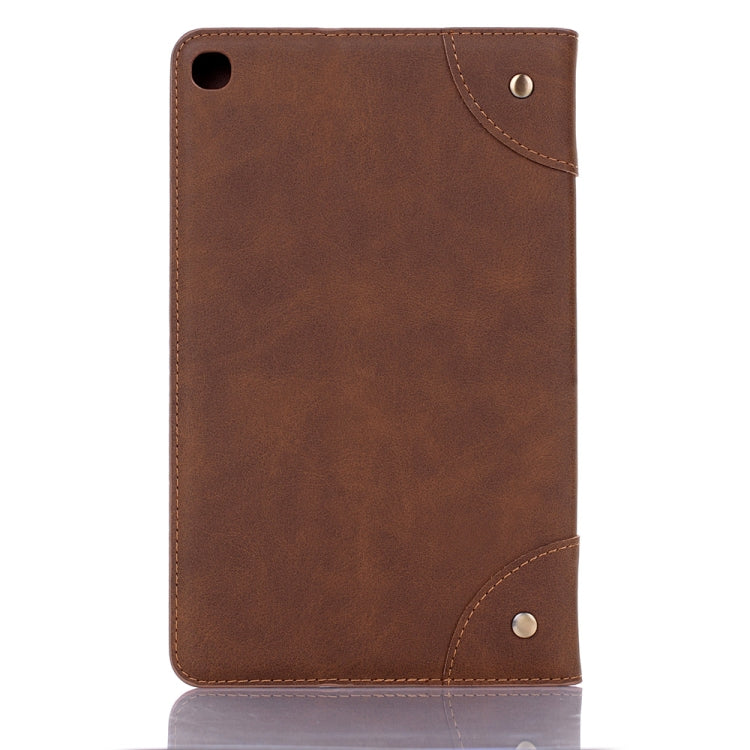 Retro Book Style Horizontal Flip Leather Case for Galaxy Tab A 8 (2019) P200 / P205, with Holder & Card Slots & Wallet (Brown) by buy2fix