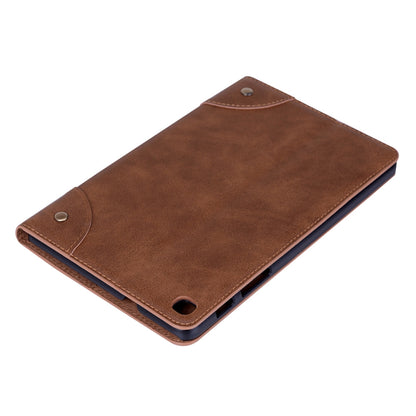 Retro Book Style Horizontal Flip Leather Case for Galaxy Tab A 8 (2019) P200 / P205, with Holder & Card Slots & Wallet (Brown) by buy2fix