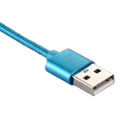 Knit Texture USB to USB-C / Type-C Data Sync Charging Cable, Cable Length: 1m, 3A Total Output, 2A Transfer Data(Blue) by buy2fix
