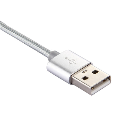 Knit Texture USB to USB-C / Type-C Data Sync Charging Cable, Cable Length: 2m, 3A Output(Silver) by buy2fix
